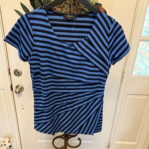 NWOT Verve Ami Mixed Stripe Tiered Layers Top Shirt SS S M